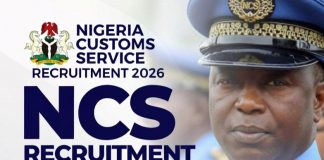 Nigeria Customs Service (NCS) Recruitment 2026: Online Application Portal & Screening Dates