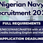 Nigerian Navy Recruitment 2026: Full Requirements, Deadline & Salary Structure