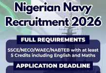 Nigerian Navy Recruitment 2026: Full Requirements, Deadline & Salary Structure Nigerian Navy Recruitment 2026: Full Requirements, Deadline & Salary Structure