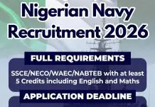 Nigerian Navy Recruitment 2026: Full Requirements, Deadline & Salary Structure Nigerian Navy Recruitment 2026: Full Requirements, Deadline & Salary Structure