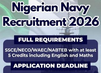Nigerian Navy Recruitment 2026: Full Requirements, Deadline & Salary Structure