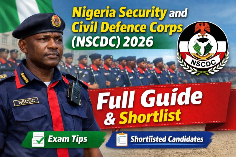 Nigeria Security and Civil Defence Corps (NSCDC) 2026: Full Guide & Shortlist