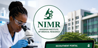 Nigerian Institute of Medical Research (NIMR) Recruitment Portal 2026