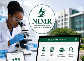 Nigerian Institute of Medical Research (NIMR) Recruitment Portal 2026