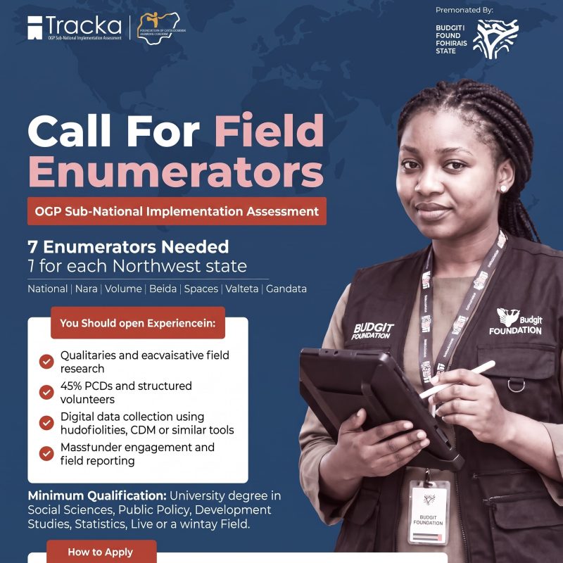 Field Enumerator Job Opportunities Across Nigeria at Tracka Development Foundation